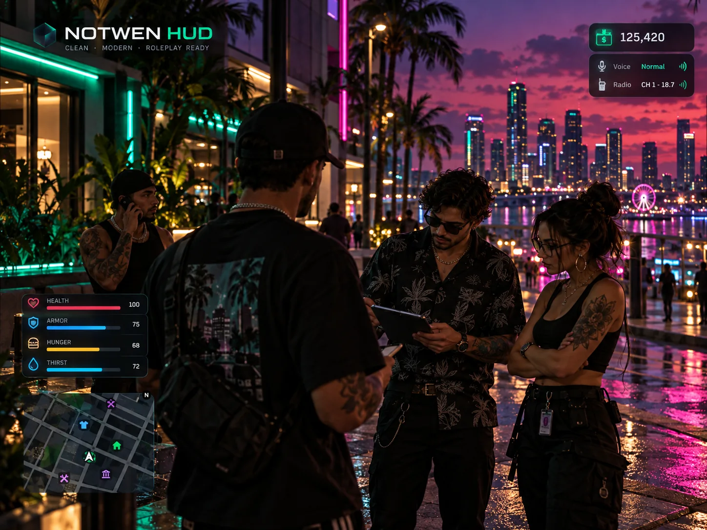 Notwen hud product scene